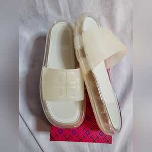 Tory Burch Womens Bubble Jelly Sandals In New Ivory Sz 11